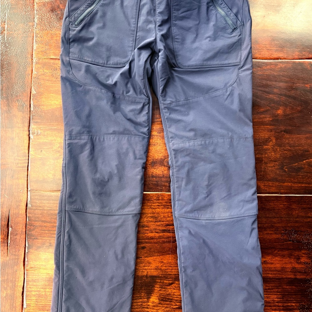Duluth Trading Co Fleece Lined Winter Pants Women’s 6 Regular Navy Blue